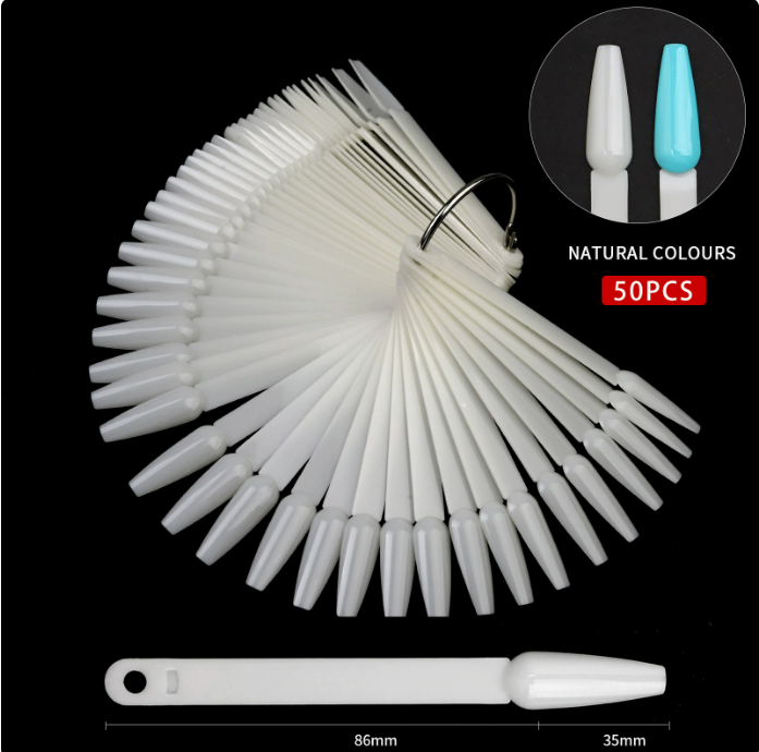 Nail Art Color Chart Palette False Nail Tips Gel Polish Display Mask Queen Nepal