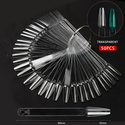 Nail Art Color Chart Palette False Nail Tips Gel Polish Display Mask Queen Nepal