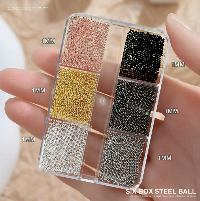 ZB71/ 6 Grid Steel Ball Nail Stone Mask Queen Nepal