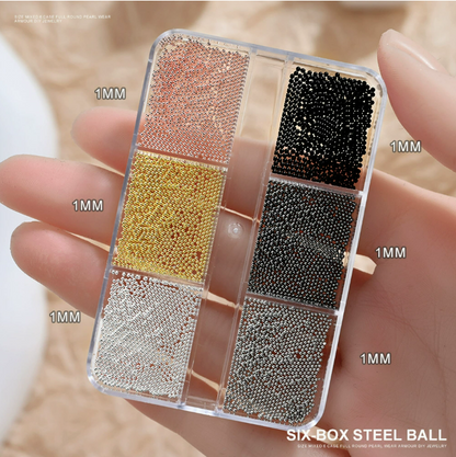 ZB71/ 6 Grid Steel Ball Nail Stone Mask Queen Nepal