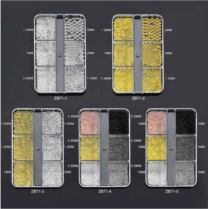 ZB71/ 6 Grid Steel Ball Nail Stone Mask Queen Nepal