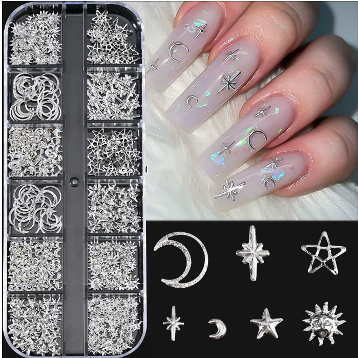 PH288/12 Grid Nail Stone Box Nail Art Rhinestone Mask Queen Nepal