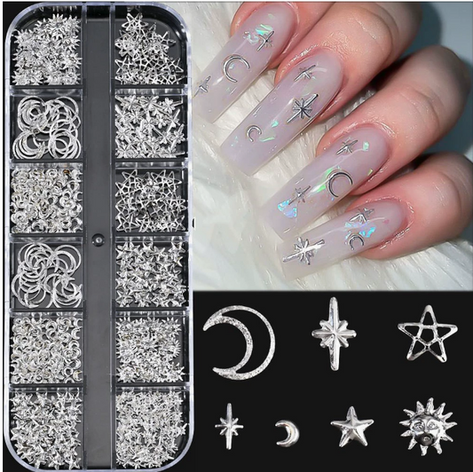 PH288/12 Grid Nail Stone Box Nail Art Rhinestone Mask Queen Nepal