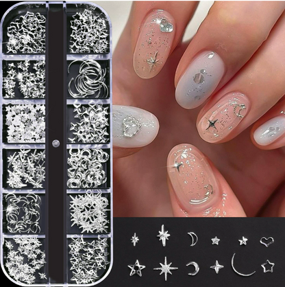 PH288/12 Grid Nail Stone Box Nail Art Rhinestone Mask Queen Nepal