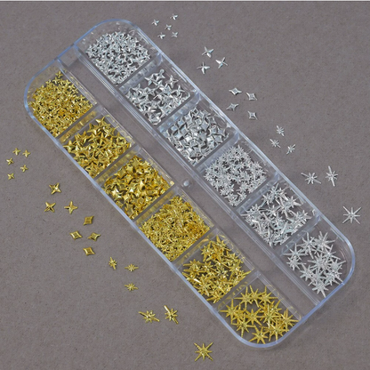 PH288/12 Grid Nail Stone Box Nail Art Rhinestone Mask Queen Nepal