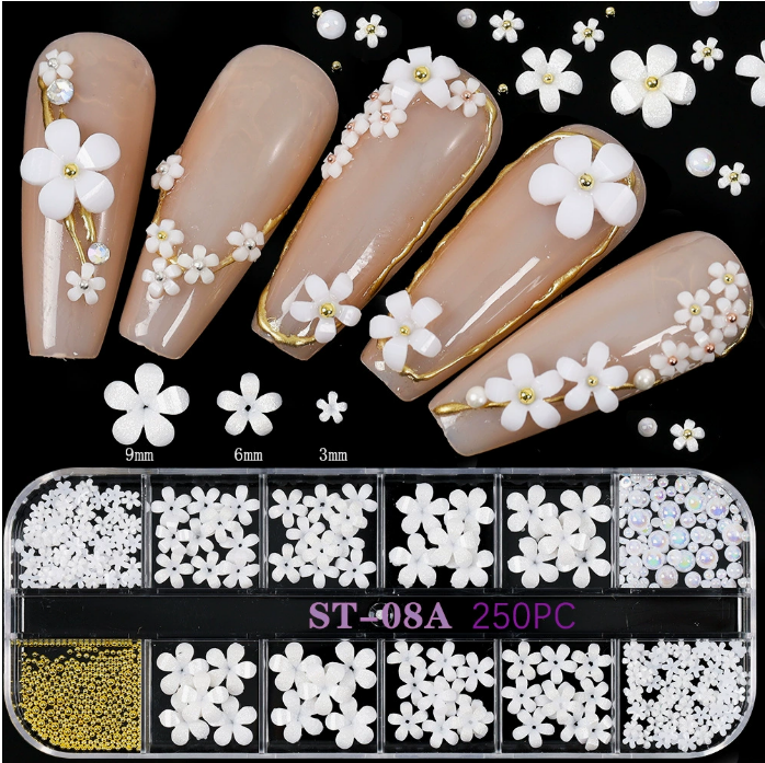 PH288/12 Grid Nail Stone Box Nail Art Rhinestone Mask Queen Nepal
