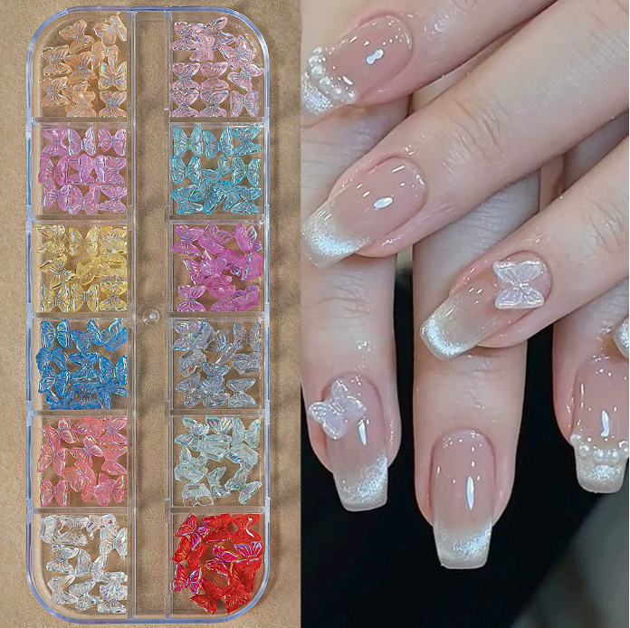 PH207/052/190/110/ZB014/12 Grid Nail Stone Box Nail Art Rhinestone Mask Queen Nepal