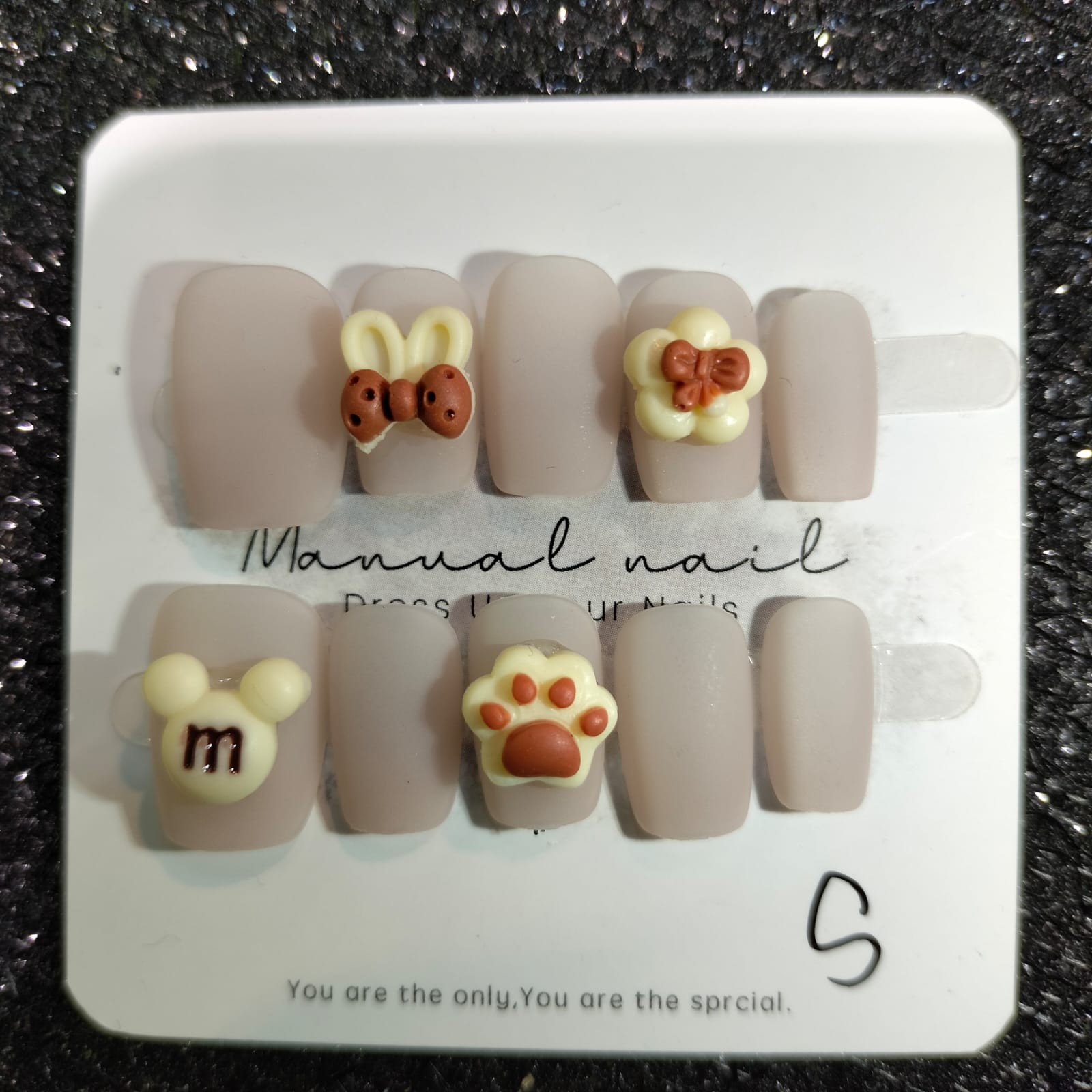 Z022 Press On Nails Square Coffin Shape Easy Beauty Nepal