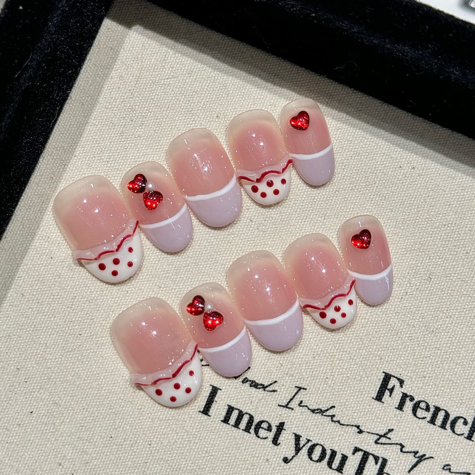 Press On Nail Short Nails Oval Shape 10Pcs Mask Queen Nepal