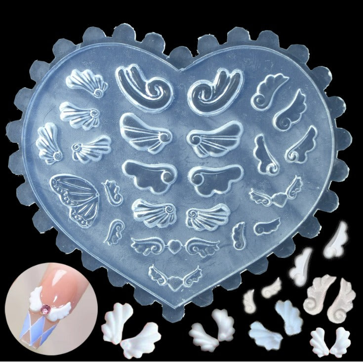 3D Acrylic Powder Sculpture Mold Silicone Nail Art Flower Template Manicure. Mask Queen Nepal