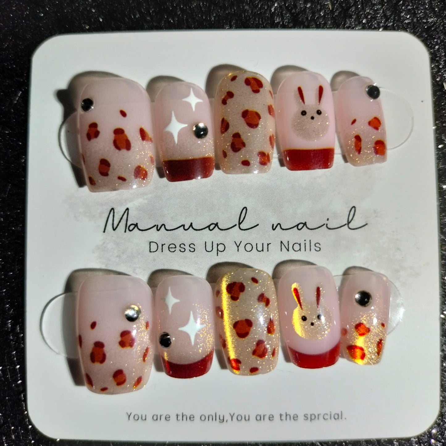 Z024 Press On Nails Square Coffin Shape Easy Beauty Nepal