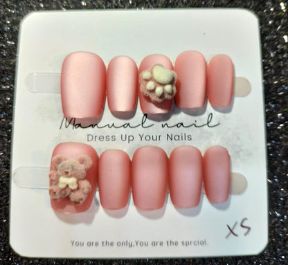 Z025 Press On Nails Square Coffin Shape Easy Beauty Nepal