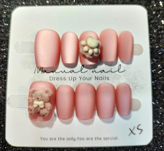 Z025 Press On Nails Square Coffin Shape Easy Beauty Nepal