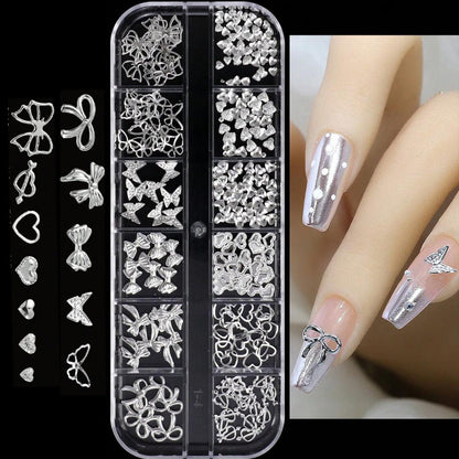 PH 12 Grid Nail Stone Box Nail Art Rhinestone Mask Queen Nepal