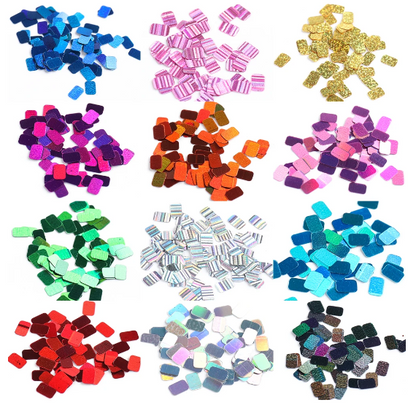 Square Shape Holographic Nail Glitter Sequins Mask Queen Nepal