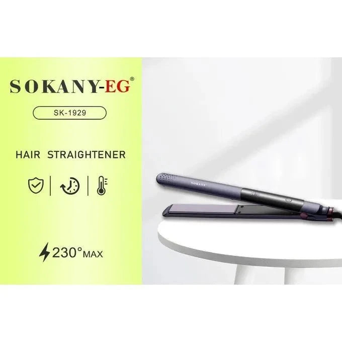 SOKANY SK-1929 Hair Straightener Iron with Digital Display - 750°F High Heat Ceramic Plates, Fast Heating & Smart Memory for Salon-Quality Styling Mask Queen Nepal