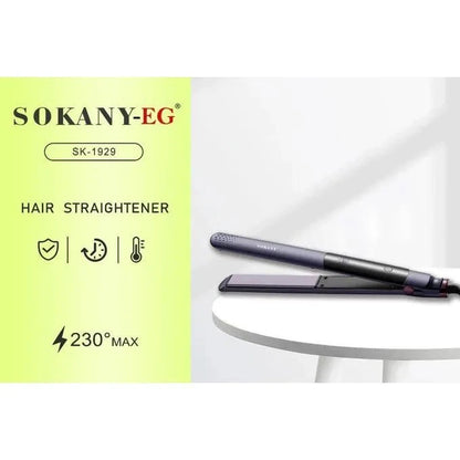 SOKANY SK-1929 Hair Straightener Iron with Digital Display - 750°F High Heat Ceramic Plates, Fast Heating & Smart Memory for Salon-Quality Styling Mask Queen Nepal