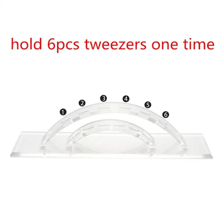 MQ 6 Holes Acrylic Tweezers Stand Holder, Storage Tweezer Holder Mask Queen Nepal