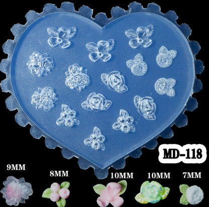 3D Acrylic Powder Sculpture Mold Silicone Nail Art Flower Template Manicure. Mask Queen Nepal