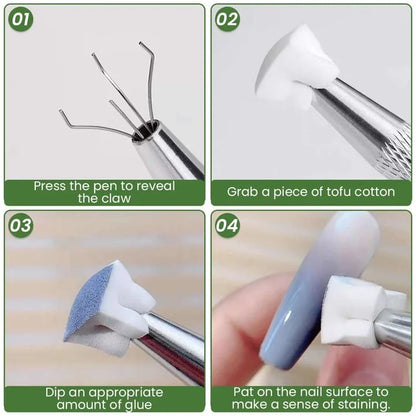 Ombre Art Mini Sponge and Grip For Nail (1 pack） Mask Queen Nepal