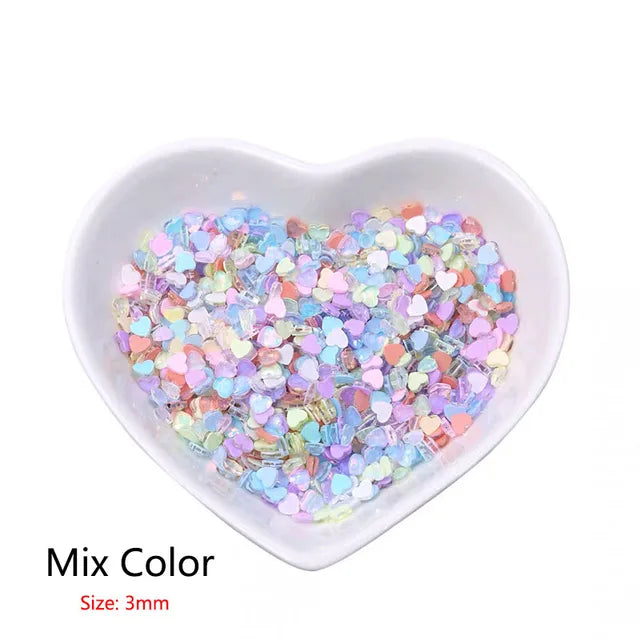 Heart Series Mix Color Nail Art Rhinestone Mask Queen Nepal