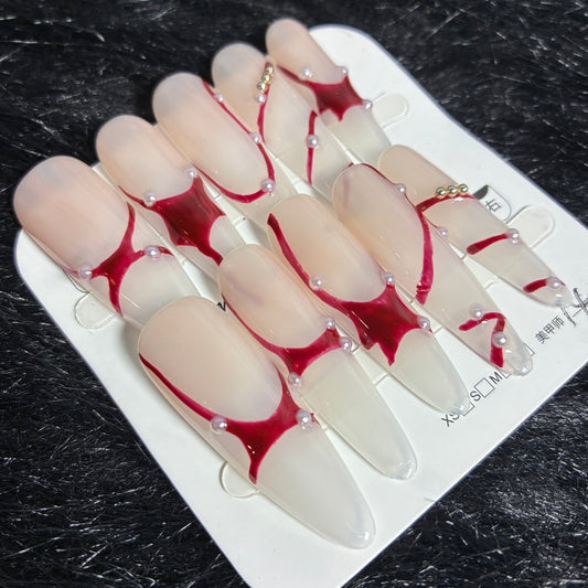 Press On Nails 10Pcs Code-L (000+) Easy Beauty Nepal