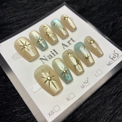 Press On Nails 10Pcs Code-F (000+) Easy Beauty Nepal