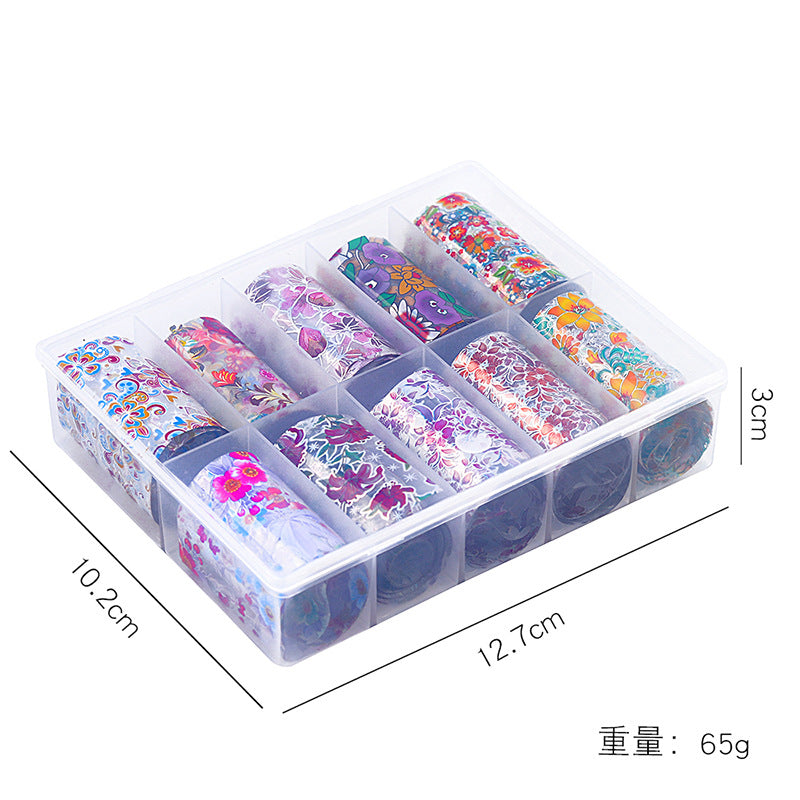 Nail Foil Transfer Sticker Decals Colorful Holographic Transfer Nail Foils Manicure Tips Decoration Mask Queen Nepal