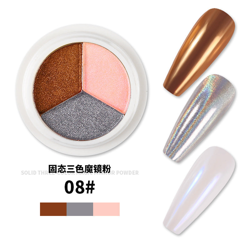 Chrome Nail Powder,Holographic Highly Pigmented Chrome Powder,Metallic Glitter Nail Powder Magic Art Mirror Effect Makeup Powder,Titanium Alloy Chrome Powder Mask Queen Nepal