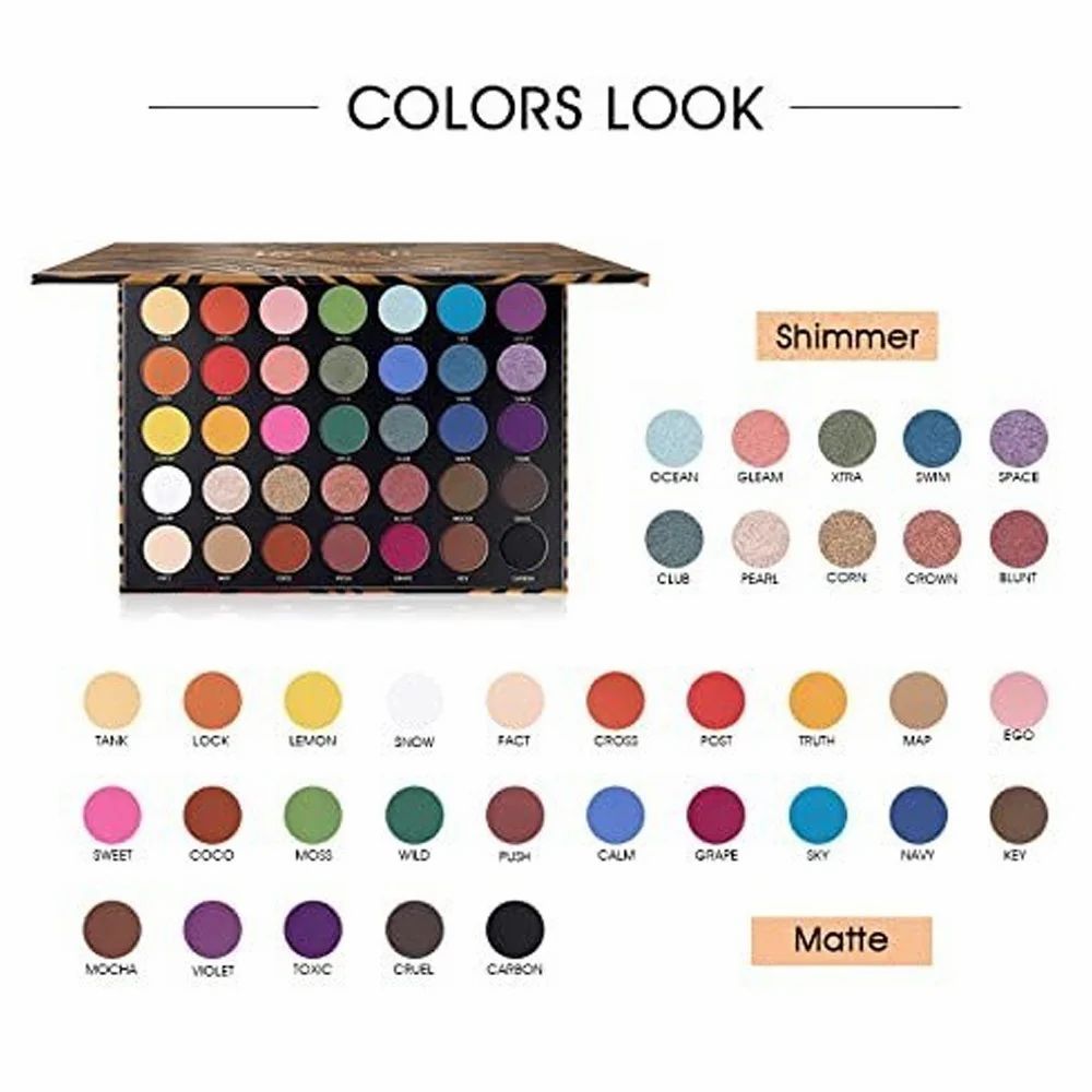 IMAGIC Professional Zebra Pattern 35 Colors Eyeshadow Palette