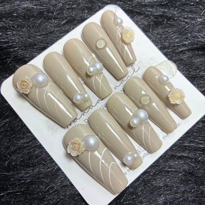Press On Nails 10Pcs Code-L (000+) Easy Beauty Nepal