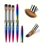 3-Piece Gradient Metal Rod Nail Art Brush Set Mask Queen Nepal