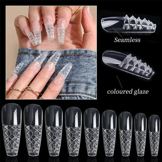 3D Crystal Glass Nail Tips 120 PCS Mask Queen Nepal