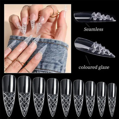 3D Crystal Glass Nail Tips 120 PCS Mask Queen Nepal