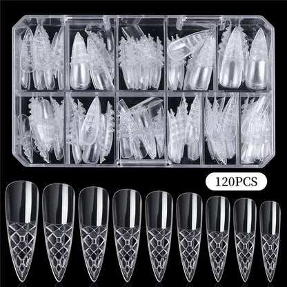 3D Crystal Glass Nail Tips 120 PCS Mask Queen Nepal