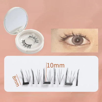 Magentic Lashes Reusable Clear Band Magnetic Eyelashes Kit with Applicator - Mask Queen Nepal