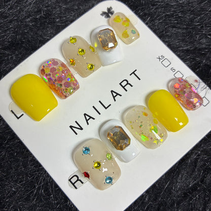 Press On Nails 10Pcs Code-BF (001+) Easy Beauty Nepal