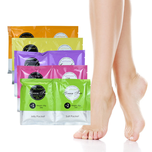 Pedi Cure JelleyJelly Spa Bath Jelly Pedicure Foot Soak with Maris Salt Foot Care Exfoliating Foot Spa Soak Softens Calluses & Soothes Sore Tired Feet Citrus Scent Mask Queen Nepal