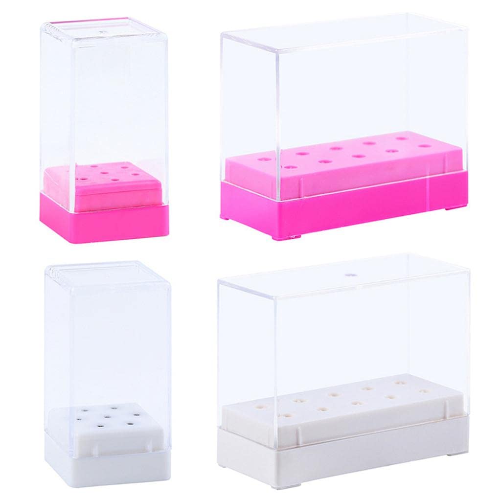 Nail Drill Bit Holder Storage Box 10 Slots Mask Queen Nepal