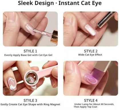 2 in 1 Ring Shaped Cat Eye Magnet For Nail Art Mask Queen Nepal