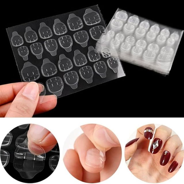 Multi Sheets Nail Adhesive Tabs Nail Glue Stickers Double Sided Nail Jelly Glue for Press On Nails for Manicure Decoration Mask Queen Nepal