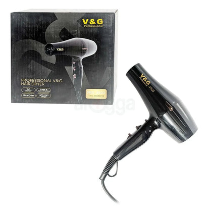 V&G Professional Hair Dryer Pro 4500 – Ultra Quiet 2200W with AC Motor Mask Queen Nepal