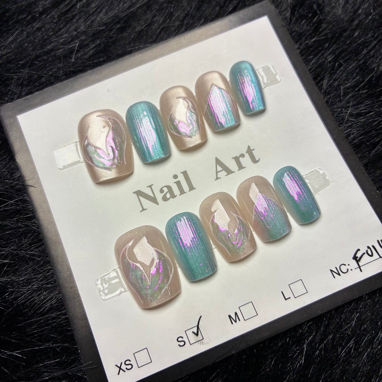 Press On Nails 10Pcs Code-F (000+) Easy Beauty Nepal