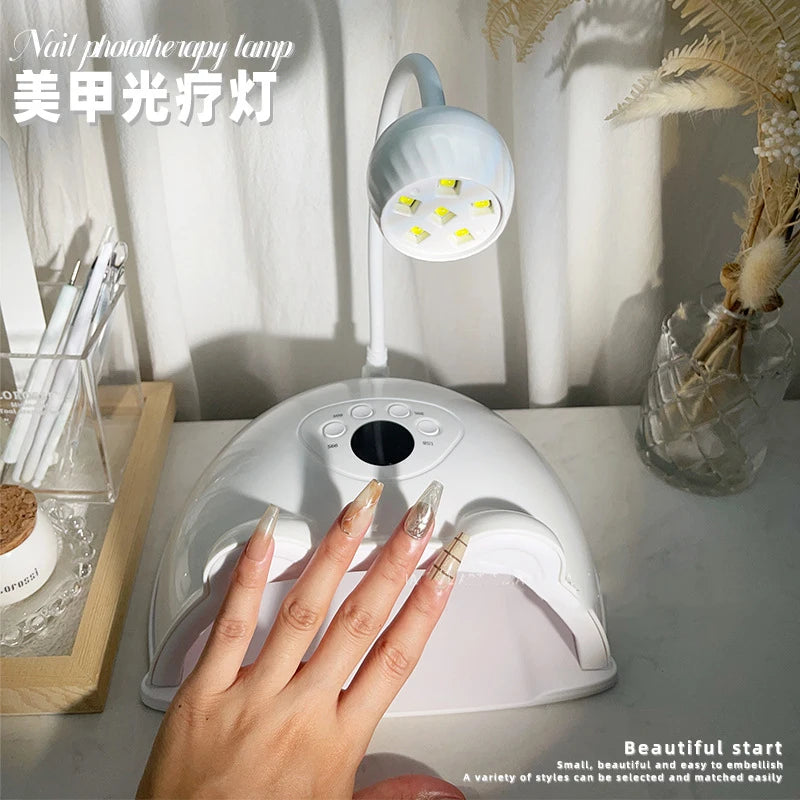 48W 2 in 1 Nail Lamp Drying High-Power For Manicure Professional Led UV Drying With Auto Sensor Smart Nail Salon Equipment Tool Mask Queen Nepal