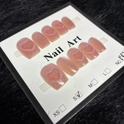 Press On Nails 10Pcs Code-F (000+) Easy Beauty Nepal