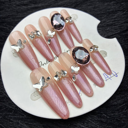 Press On Nails 10Pcs Code-MT Easy Beauty Nepal