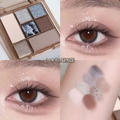 FAMOTY 7 Colors Eyeshadow Palette Versatile Matte & Shimmer Shades Easy Beauty Nepal