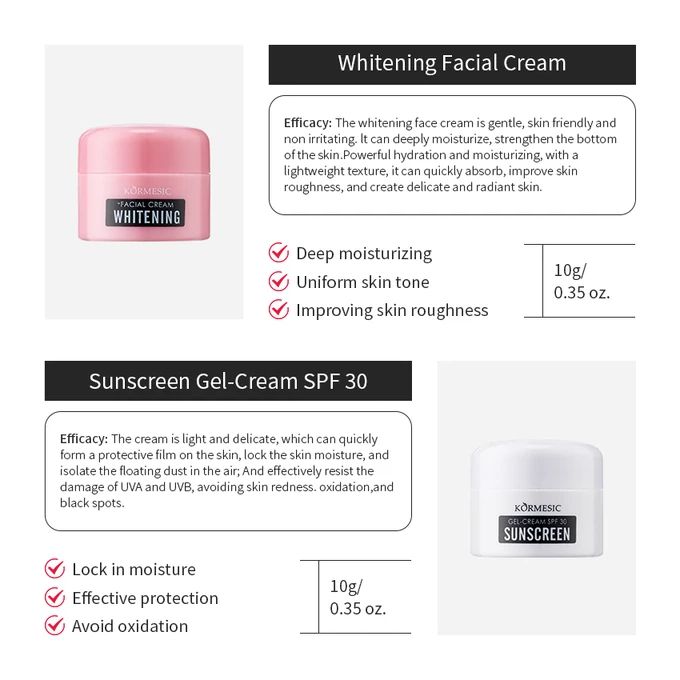 KORMESIC Whitening & Nourishing Skin Care 4pcs Set Easy Beauty Nepal