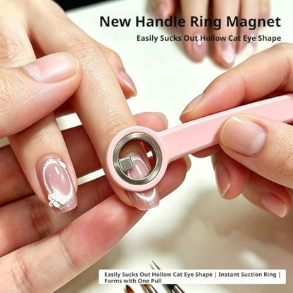 2 in 1 Ring Shaped Cat Eye Magnet For Nail Art Mask Queen Nepal