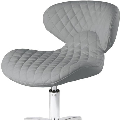 Whale Star Base Gray Stool Chair For Beauty Studio - Mask Queen Nepal